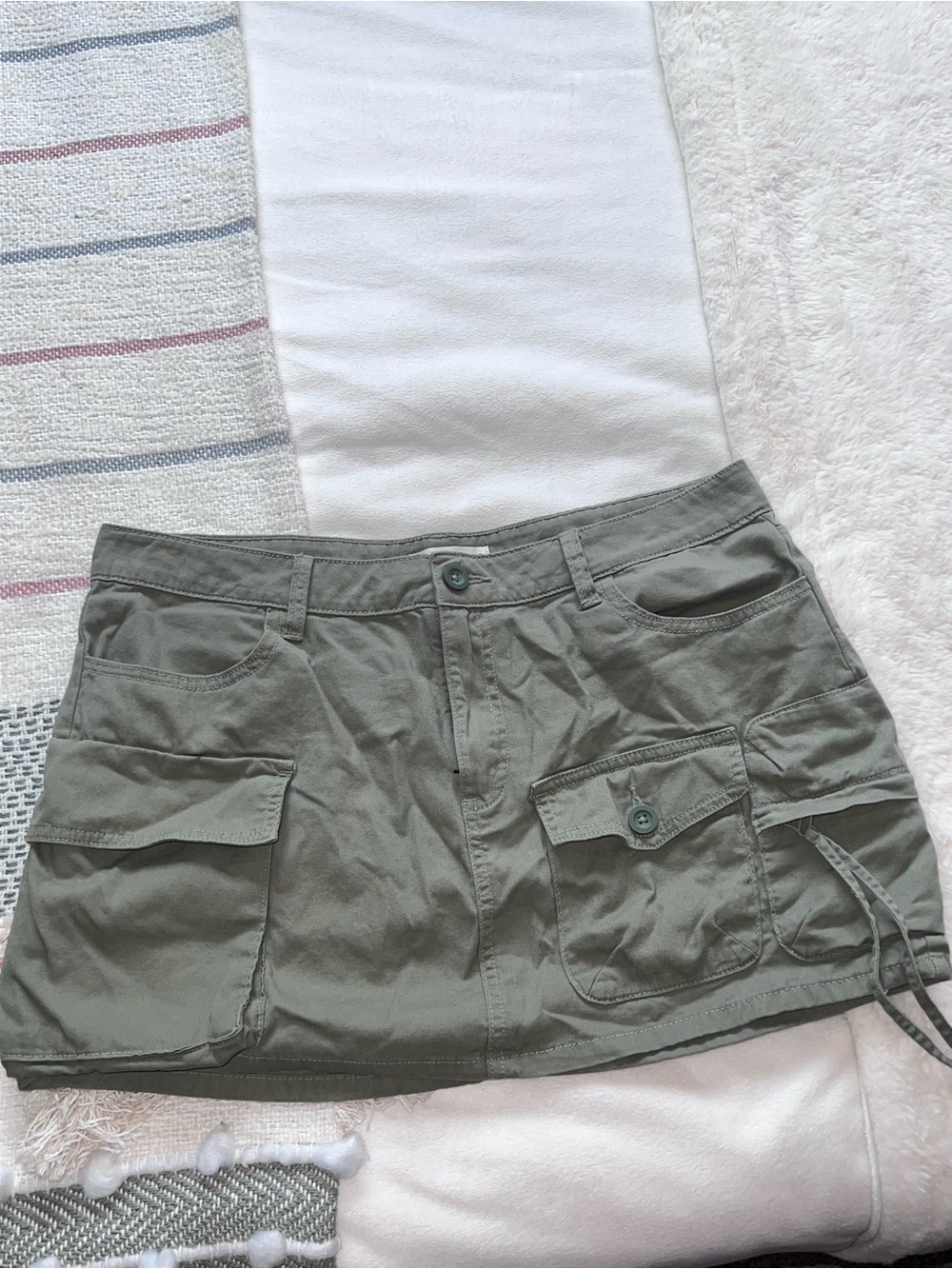Aeropostale Olive Green Cargo Mini Skirt